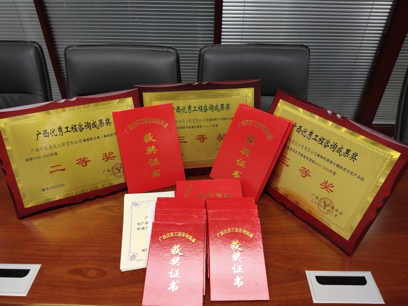 獲獎(jiǎng)證書